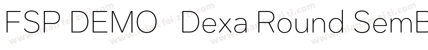 FSP DEMO   Dexa Round SemBd Regular字体转换